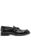 Alexander Mcqueen Coin-embellished Penny Loafers In Black