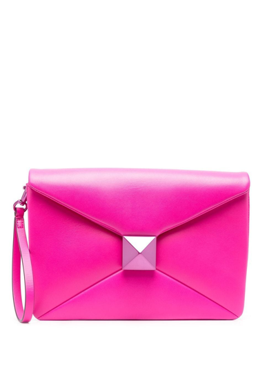 Valentino Garavani One Stud Clutch Bag In Pink