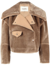 Nanushka Faux-fur Biker Jacket In Neutrals