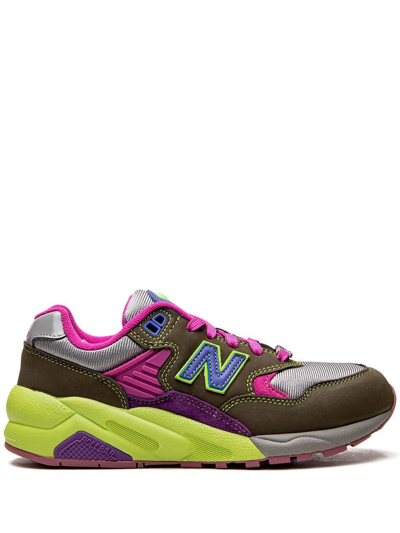 New Balance X Stray Rats Mt580 "dark Moss/cosmic Grape" Sneakers In Green