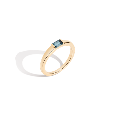 Aurate New York X Michelle: Tranquility Blue Topaz Ring In White