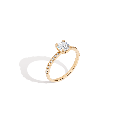 Aurate New York Pavé Cushion Cut Solitaire Diamond Ring (natural Diamond) In White