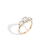 Aurate New York Pavé Cushion Cut Tri-diamond Ring (natural Diamond) In White