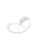 Aurate New York Cushion Cut Tri-diamond Ring (natural Diamond) In White