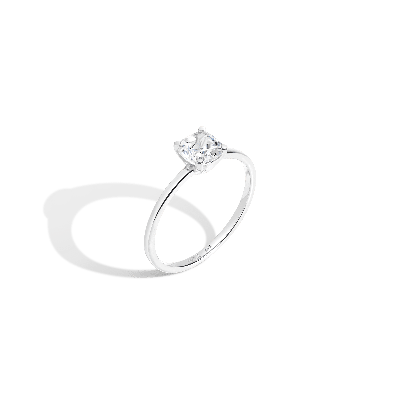 Aurate New York Cushion Cut Solitaire Diamond Ring (natural Diamond) In White