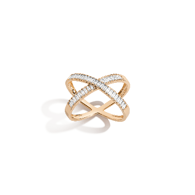 Aurate New York Bold Diamond Baguette X Ring In White