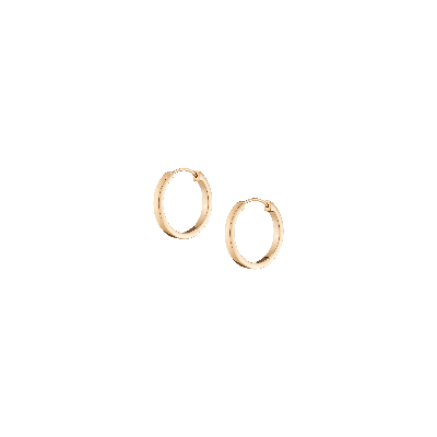 Aurate New York 15mm Gold Hinged Huggie Earrings In White