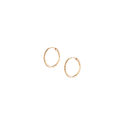 Aurate New York 15mm Skinny Gold Hinged Huggie Earrings In White