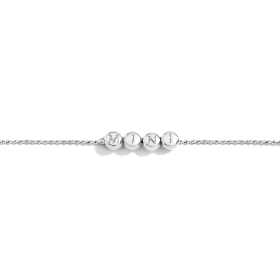 Aurate New York Mini & Me Beaded Slider Bracelet (small) In White