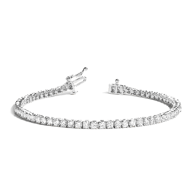 Aurate New York Classic Diamond Tennis Bracelet - 3ct In White