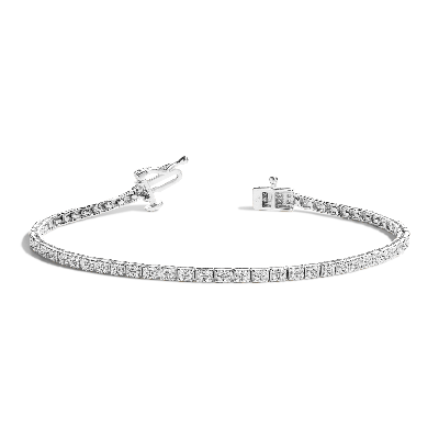 Aurate New York Diamond Cluster Tennis Bracelet In White