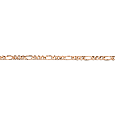 Aurate New York Large Gold Figaro Chain Anklet In White