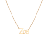 Aurate New York Gold Block Name Necklace In White