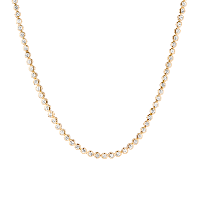 Aurate New York Diamond Bezel Tennis Necklace In White