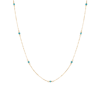 Aurate New York Endless Gemstone Station Necklace In Yellow