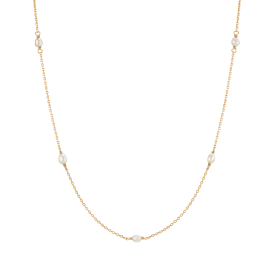 Aurate New York Endless Pearl Station Necklace In Rose