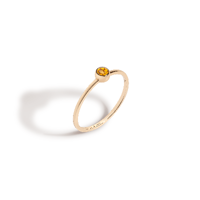 Aurate New York Birthstone Ring (citrine) In Yellow