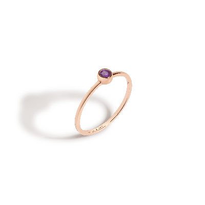 Aurate New York Birthstone Ring (amethyst) In Rose