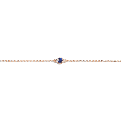Aurate New York Birthstone Anklet In Rose