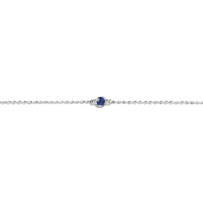 Aurate New York Birthstone Anklet In White