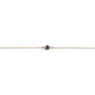Aurate New York Birthstone Anklet In Yellow