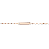 Aurate New York Midi Gold Bar Anklet In Rose