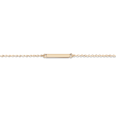 Aurate New York Midi Gold Bar Anklet In Yellow