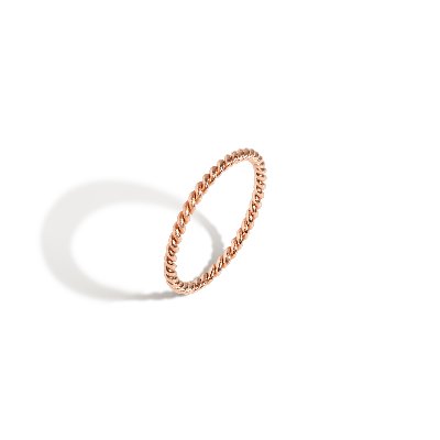 Aurate New York Thick Stackable Twist Ring In Rose