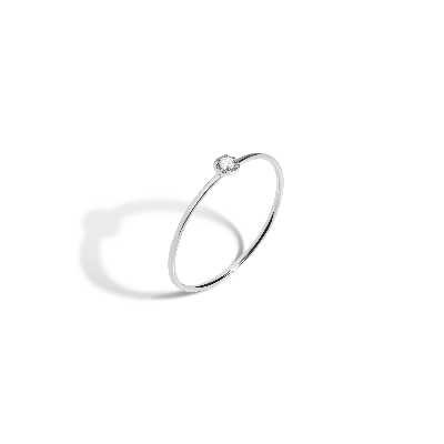 Aurate New York Mini Stackable Diamond Ring In White