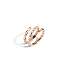 Aurate New York Wraparound Ring With White Diamonds In Rose