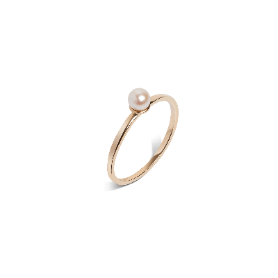 Aurate New York Simple Pearl Ring In Yellow