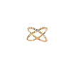 Aurate New York X Ring With White Diamonds In Yellow