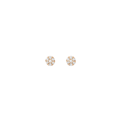 Aurate New York Diamond Cluster Studs In Yellow