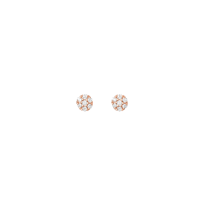 Aurate New York Diamond Cluster Studs In Rose