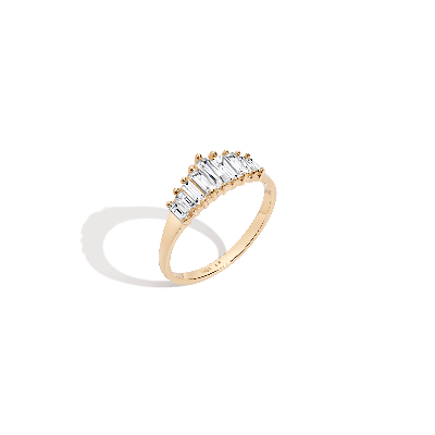 Aurate New York Brooklyn Baguette Diamond Ring In White