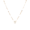 Aurate New York Diamond Oval Bezel Necklace In White