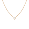 Aurate New York Xl Diamond Pear Bezel Necklace In Rose