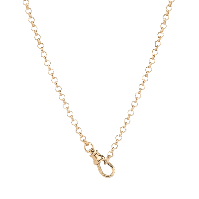 Aurate New York Gold Rolo Chain Necklace In White