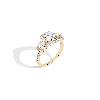 Aurate New York Pavé Emerald Tri-diamond Ring In White
