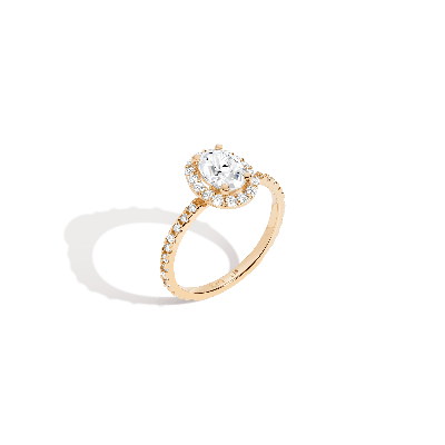 Aurate New York Pavé Oval-cut Halo Diamond Ring In White