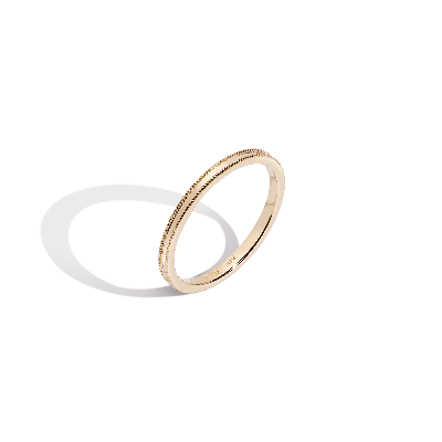 Aurate New York Gold Deco Milgrain Stackable Ring In Rose