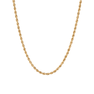 Aurate New York Gold Rope Chain Necklace In Yellow