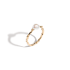 Aurate New York X Kerry: Venus Organic Pearl Gold Ring In White