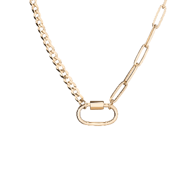 Aurate New York X Kerry: Lioness Chain Necklace In Yellow