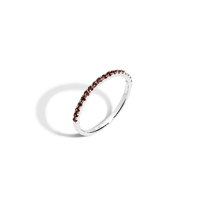 Aurate New York Half Quadricolor Ring In White