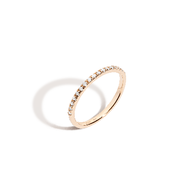 Aurate New York Half Gemstone Eternity Ring (white Topaz) In Rose