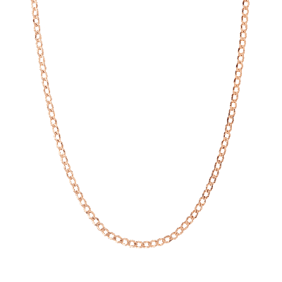 Aurate New York Large Gold Curb Chain Necklace In Rose