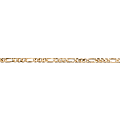 Aurate New York Large Gold Figaro Chain Bracelet In Yellow
