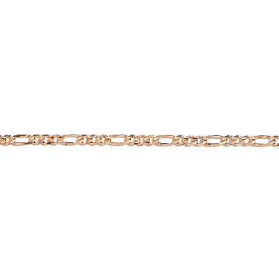 Aurate New York Large Gold Figaro Chain Bracelet In Rose