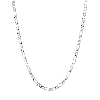 Aurate New York Large Gold Figaro Chain Necklace In White